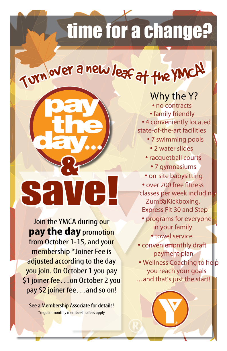 Pay The Day promotion at the Green Bay YMCA